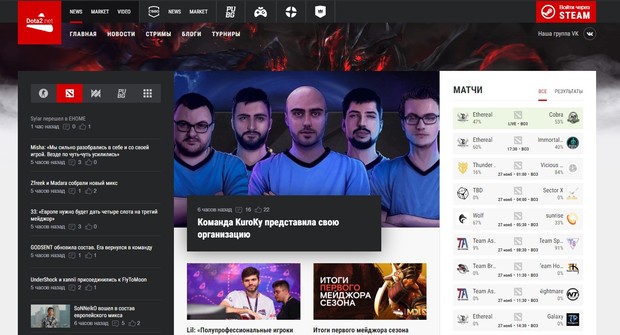 Сайт dota2.net