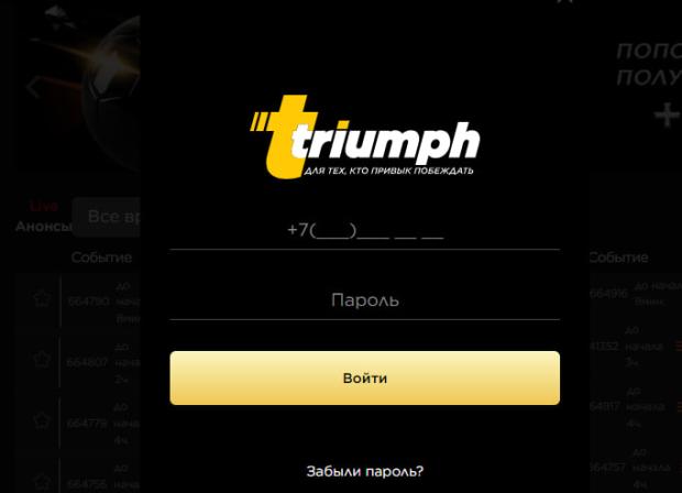 Регистрация Триумф
